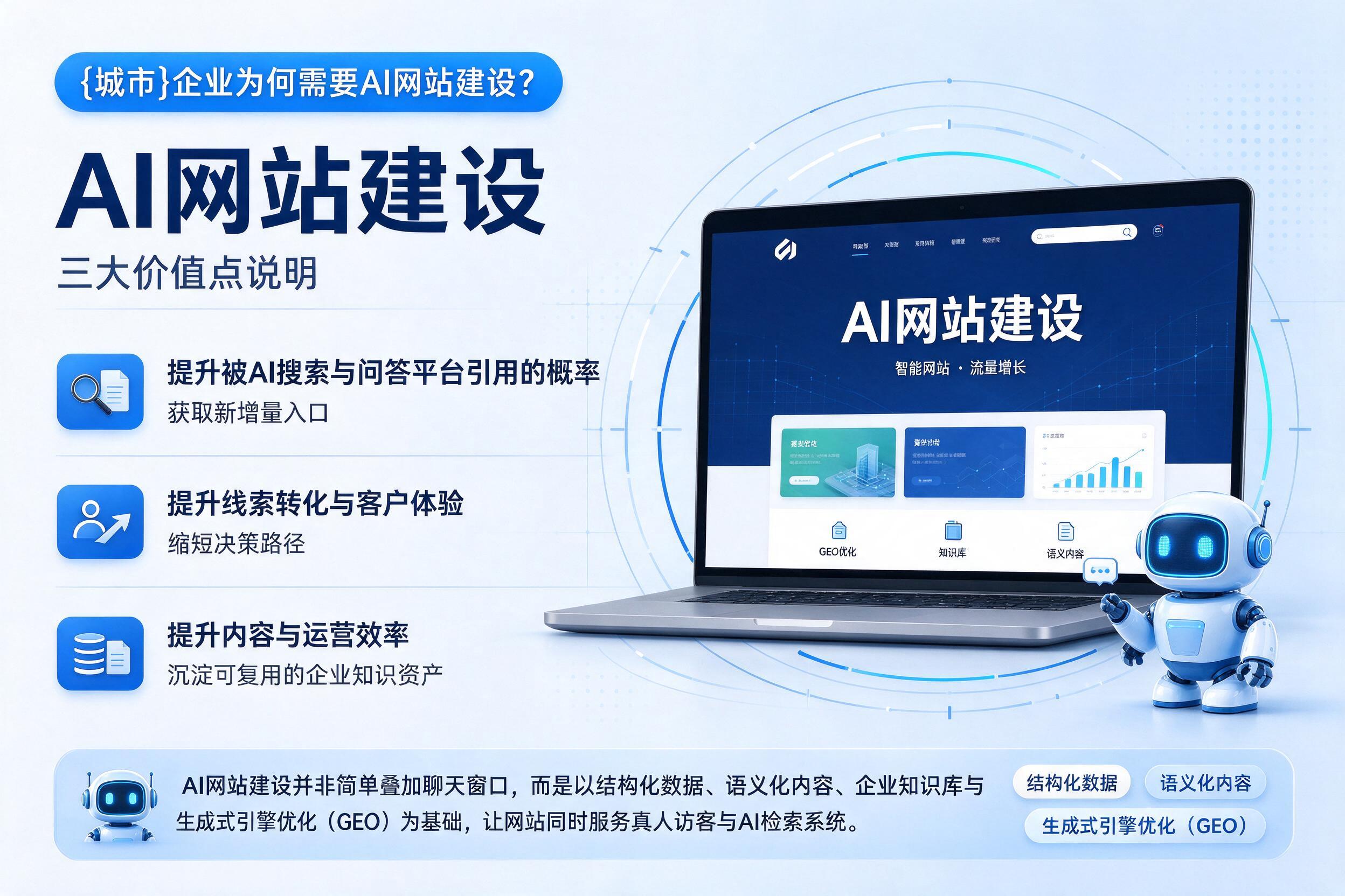 二道江企业为何需要AI网站建设？三大价值点说明